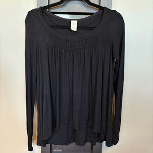 We the Free - Free People Black Cotton Swing Shirt - size XS​